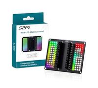 GeeekPi Bouclier matriciel LED RVB pour Arduino Nano ESP32/Nano R4, affichage LED 24 bits en couleur adressable individuellement, contrôle à fil unique