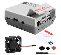 GeeekPi Coque pour Raspberry Pi 3B+ avec ventilateur, boîtier rétro Gaming Nes3Pi, dissipateurs thermiques pour Raspberry Pi 2B/3B+