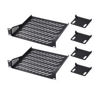 GeeekPi DeskPi RackMate Accessories Rack Shelf 10 inch 1U Rack, 1U Server Rack Shelf Vented Rack Mount Cantilever Tray for 10 inch Network Equipment Rack & Cabinet and DeskPi RackMate T1/T0/T2 (2PCS)