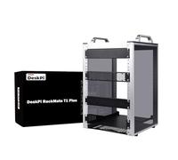 GeeekPi DeskPi RackMate T1 Plus 8U 10" Mini rack de serveur de 260 mm de profondeur avec étagère et panneau obturateur pour NAS, AV et réseaux (argenté)