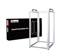 GeeekPi DeskPi RackMate TL1 Rack réseau à cadre ouvert 10U 25,4 cm en alliage d'aluminium pour réseau informatique, appareil audio et vidéo de 25,4 cm