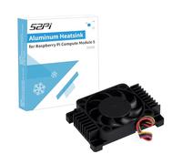 GeeekPi Dissipateur thermique en aluminium avec ventilateur CNC piloté par PWM pour Raspberry Pi Compute Module 5