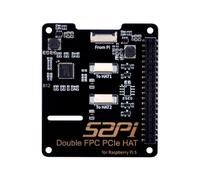 GeeekPi Dual FPC PCIe Hat for Raspberry Pi 5, B12 Hat 1 to 2 PCIe Interface with 40Pin GPIO Pin Header for Raspberry Pi 5, FPC Ribbon Cables Included