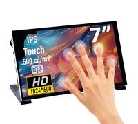 GeeekPi Écran Tactile capacitif de 7 Pouces, Moniteur HDMI IPS 1024x600, écran LCD avec Double Haut-Parleur pour Raspberry Pi 5/4B/3B+, avec Trou de Montage pour Installer la Carte Raspberry Pi