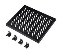GeeekPi Étagère de Rack 0,5U pour Armoire Réseau DeskPi RackMate T2, 25,4 cm, Conception Perforée, Capacité 25 kg, Noir