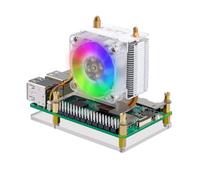 GeeekPi ICE Tower Cooler pour raspberry Pi 5, ventilateur de refroidissement RGB avec plaque de refroidissement pour raspberry Pi 5 4GB/8GB