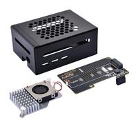 GeeekPi Metal Case with N04 PCIe M.2 Key-M NVMe SSD PCIe Peripheral Board for Raspberry Pi 5,with Raspberry Pi 5 Official Active Cooler,Support M.2 NVMe SSD 2230 2242 2260 2280