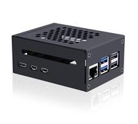 GeeekPi Metall Boîtier pour Raspberry Pi 5,Support PCIe M.2 NVMe SSD Shield Top X1001 / X1003 / X1000 / N04 / N05 & Raspberry Pi 5 Active Cooler