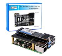 GeeekPi N04 M.2 M-Key NVMe SSD Shield for Raspberry Pi 5, M.2 2280 PCIe to NVMe SSD Shield Pip PCIe Peripheral Board Top for Raspberry Pi 5 4GB/8GB (SSD and Pi5 Board are Not Included)