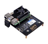 GeeekPi NU08 PCIe M.2 M-Key NVMe SSD PCIe Carte périphérique pour Raspberry Pi 5, prend en charge les disques durs USB 2,5", compatible avec M.2 NVMe SSD 2230 2242 2260 2280