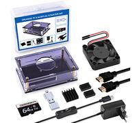 GeeekPi Orange Pi 5 Basic Starter Kit with Orange Pi 5 Case,5V 3A Power Supply,64GB SD Card with Card Reader,4010 Cooling Fan,Aluminum Heatsinks Compatible with Orange Pi 5 / Orange Pi 5B