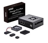 GeeekPi Orange Pi 5 Plus Metal Case with 40mm Fan,Orange Pi 5 Plus Cooling Fan with 4pcs Aluminum Heatsinks for Orange Pi 5 Plus 4GB/8GB/16GB