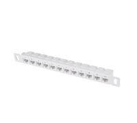 GeeekPi Panneau de brassage Cat6 à 12 ports, panneau modulaire de montage en rack 0,5U avec coupleur Keystone, pour rack DeskPi RackMate T1/T0/T2, rack de serveur et armoire réseau, Gigabit Ethernet