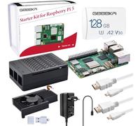 GeeekPi pour Raspberry Pi 5 8 Go Starter-Set | Carte mémoire de 128 Go | Alimentation USB-C 27 W | boîtier avec Active Cooler | 2 Câbles 4k Micro HDMI | Dissipateur de Chaleur | Raspberry Pi 5 8 Go