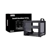 GeeekPi Rack de serveur 4U, rack réseau de 25,4 cm pour serveurs, réseau, équipement A/V, DeskPi RackMate T0 Plus Rack Mount, 260 mm de profondeur (noir, 26 cm de profondeur)