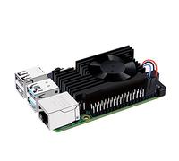 GeeekPi Raspberry Pi 4 Armor Lite Dissipateur thermique avec ventilateur PWM, kit de refroidissement en aluminium avec contrôle de la vitesse du ventilateur pour Raspberry Pi 4 modèle B