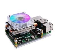 GeeekPi Raspberry Pi 4 Low-Profile ICE Tower CPU Cooler, Raspberry Pi RGB PWM Cooling Fan and Raspberry Pi Heatsink for Raspberry Pi 4 Model B & Raspberry Pi 3B+ & Raspberry Pi 3 Model B (Silver)