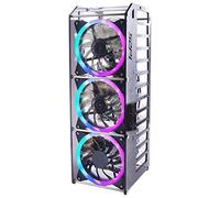 GeeekPi Raspberry Pi Cluster Boîtier, Raspberry Pi Rack Boîtier Stackable Boîtier avec Ventilateur 120mm RGB LED 5V pour RPi 4B/3B+/3B/2B/B+ et Jetson Nano (12-Couches)
