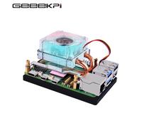 GeeekPi-Tour de glace à profil bas Raspberry Pi 5,ventilateur de refroidissement,super 7 couleurs,lumière proxy RVB avec support rapide