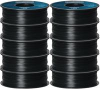 GEEETECH 10KG PLA Filament 1.75mm, Filament PLA pour Imprimante 3D,1.75mm ±0.02mm, Convient à la Plupart des Imprimante 3D FDM, 1kg par Bobine, 10 Rouleaux,Noir