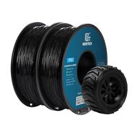 GEEETECH 2KG Filament TPU 95A 1.75mm,95A Filament Flexible TPU pour Imprimante 3D, 2 bobines de 1 kg,Noir+Noir