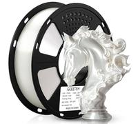 GEEETECH Filament en soie PLA 1,75 mm, pour imprimante 3D, 1 kg, Silk blanc