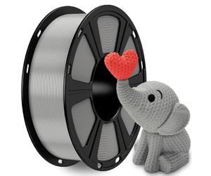 GEEETECH Filament PETG 1,75 mm,Filament PETG pour imprimante 3D,récision dimensionnelle +/- 0,02 mm,Bobine de 1 kg,Gris