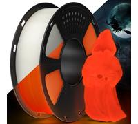 GEEETECH Filament PLA 1,75 mm, Filament PLA Glows in the Dark pour imprimante 3D,Bobine de 1 kg, Lumineux Orange-rouge