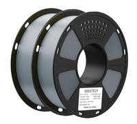 GEEETECH Filament PLA 1,75 mm, filament PLA pour imprimante 3D,2 kg, Gris+Gris
