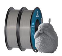 GEEETECH Filament PLA 1,75mm 2KG, PLA Filament pour imprimante 3D, Précision Dimensionnelle +/- 0.03 mm, Total 2kg, 1kg par Bobine, Gris+Gris
