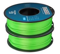 GEEETECH Filament PLA 1,75mm 2KG, PLA Filament pour imprimante 3D, Précision Dimensionnelle +/- 0.03 mm, Total 2kg, 1kg par Bobine, Vert+Vert