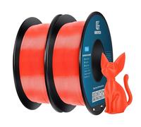GEEETECH Filament PLA 1,75mm 2KG, PLA Filament pour imprimante 3D, Précision Dimensionnelle +/- 0.03 mm, Total 2kg, 1kg par Bobine,Rouge+Rouge