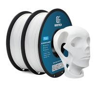 GEEETECH Filament PLA 2kg,1,75 mm pour imprimante 3D, filament PLA 2 bobines, blanc et blanc