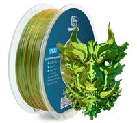 GEEETECH Filament PLA Bicolore Soie 1,75 mm, Filament PLA silk pour imprimante 3D,1kg/bobine,soie Bicolore Jaune & Vert