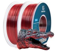 GEEETECH Filament PLA Double couleur 1,75 mm,PLA Silk Pour imprimante 3D,2 kg,soie noir et rouge