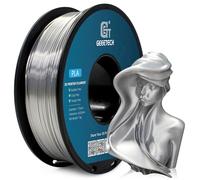 GEEETECH Filament PLA Silk 1,75 mm,PLA soie pour imprimante 3D,Bobine de 1 kg, Silk Argent