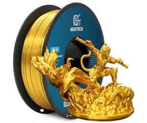 GEEETECH Filament PLA Silk 1.75mm,PLA Soie pour Imprimante 3D,Précision dimensionnelle +/- 0,02 mm,Soie Or
