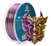 GEEETECH Filament PLA Silk Bicolore 1,75mm,1KG/bobine pour imprimante 3D, Soie Deux couleurs PLA,Or et Violet
