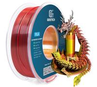 GEEETECH Filament PLA Soie 1.75mm Bobine de 1KG, Tricolore Rouge Or Noir | Précision Dimensionnelle±0,03mm,PLA Soie Multicolore, Facile à imprimer