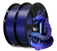 GEEETECH Filament PLA soie tricolore 1,75 mm, PLA Silk pour imprimante 3D,2 kg, soie bleu violet noir