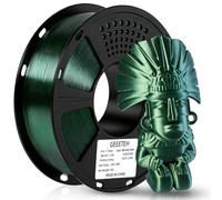 GEEETECH Filament Silk PLA 1,75 mm,Effet soie, Filament pour imprimante 3D,1 kg,Soie Vert foncé