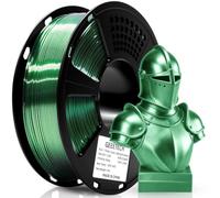 GEEETECH Filament Silk PLA 1,75 mm,Effet soie, Filament pour imprimante 3D,1 kg,Soie Vert foncé
