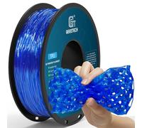 GEEETECH Filament TPU 1,75mm, TPU 95A pour imprimante 3D, Bobine de 1 kg,Bleu transparent