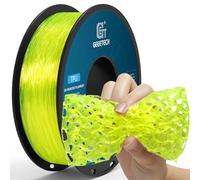GEEETECH Filament TPU 1,75mm, TPU 95A pour imprimante 3D, bobine de 1 kg ，Jaune transparent