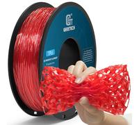 GEEETECH Filament TPU 1,75mm, TPU 95A pour imprimante 3D, bobine de 1 kg,Transparent Rouge