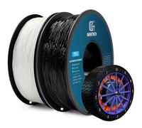 GEEETECH Filament TPU 95A 1.75mm,95A Filament Flexible TPU pour Imprimante 3D, 2 bobines de 1 kg,Blanc+Noir