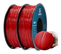 GEEETECH Filament TPU 95A 1.75mm,Filament Flexible TPU pour Imprimante 3D, 2 bobines de 1 kg,Rouge+Rouge