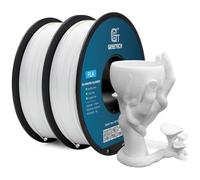 GEEETECH Lot de 2 filaments PLA 1,75 mm pour imprimante 3D Pla Blanc 2KG