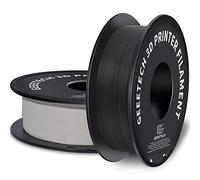 GEEETECH Matte Filament PLA pour Imprimante 3D, 1,75 mm, Bobine, 2 kg, Mat, Noir et Blanc
