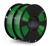 GEEETECH PETG Filament 2KG, filament 1,75 mm pour imprimante 3D, 1 kg par bobine, 2 bobines, Vert+Vert